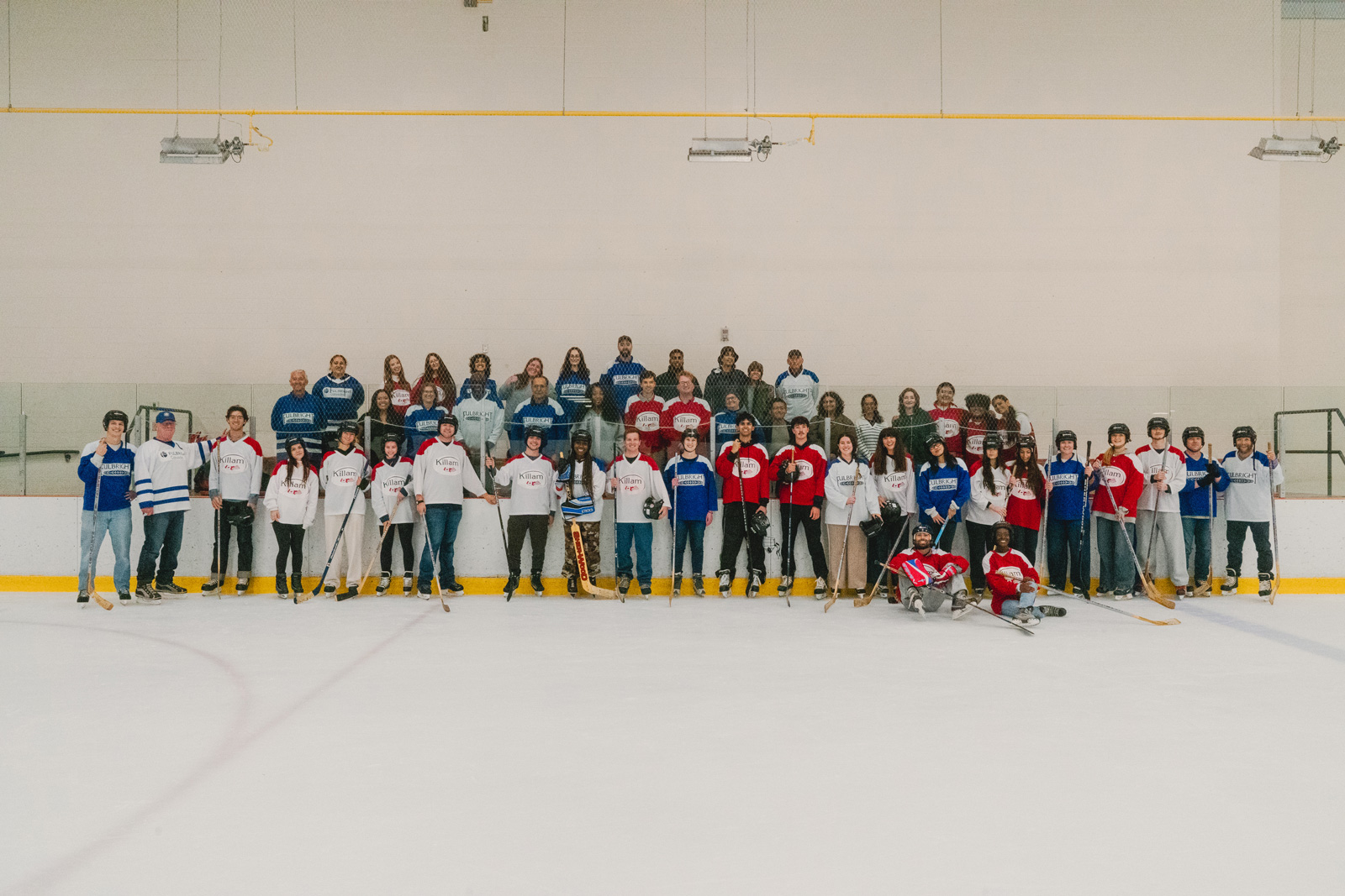 The 2026-2027 cohort wraps up an evening of skating and hockey.