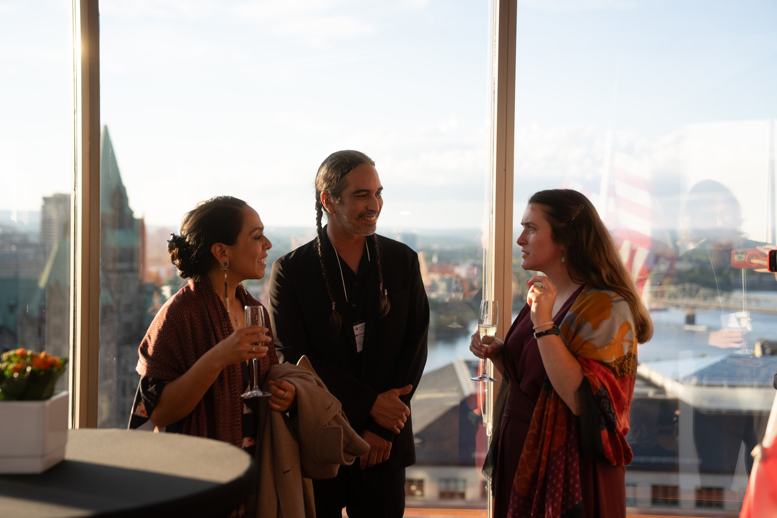 Participants, alums, and partners connect during the evening reception at Ottawa&rsquo;s Rideau Club.